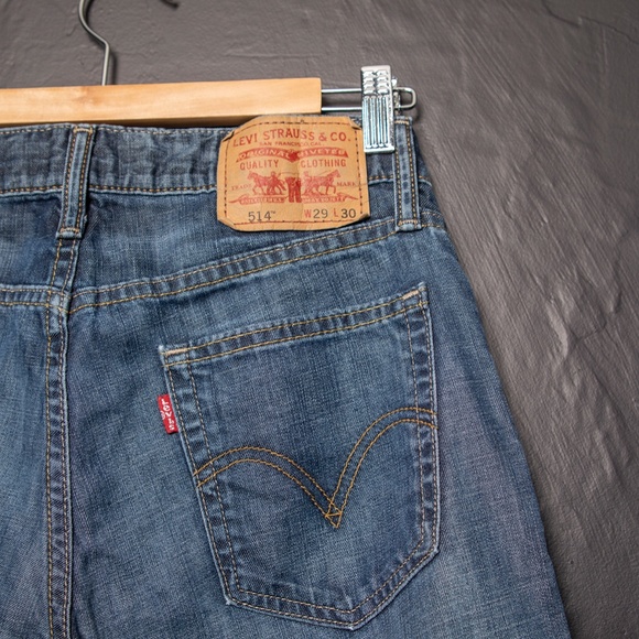 Levi's 514 Slim Straight Medium Wash Jeans W 29 - Picture 2 of 7